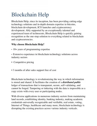 Blockchain help - slide 1