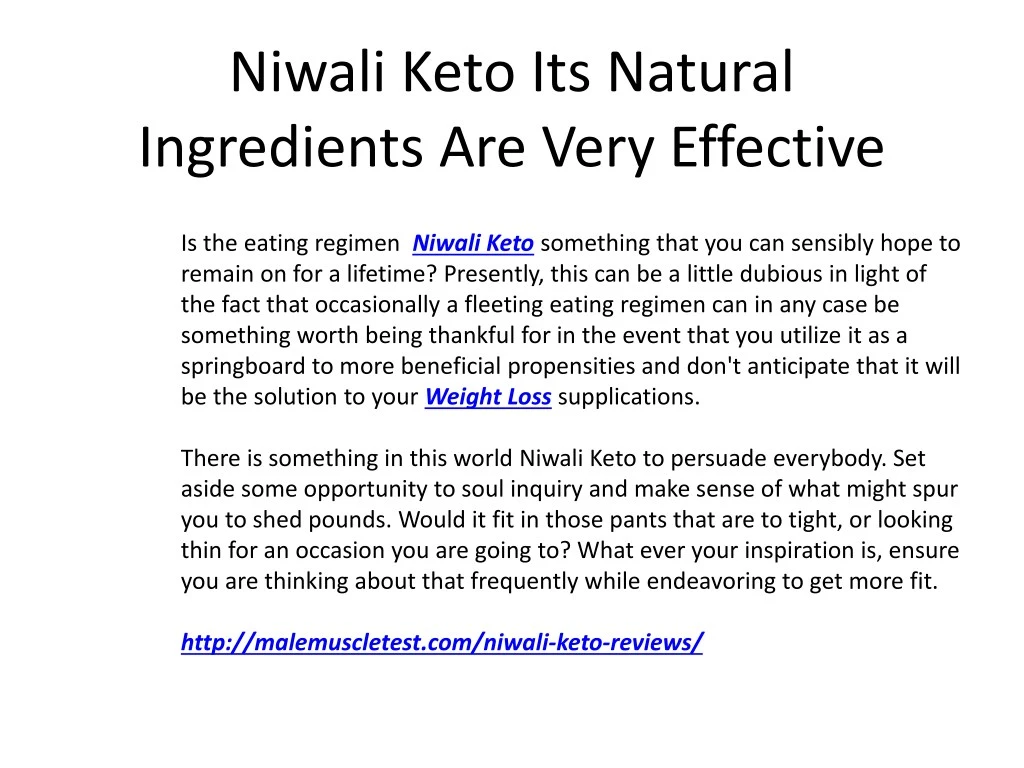 niwali keto its natural ingredients are very