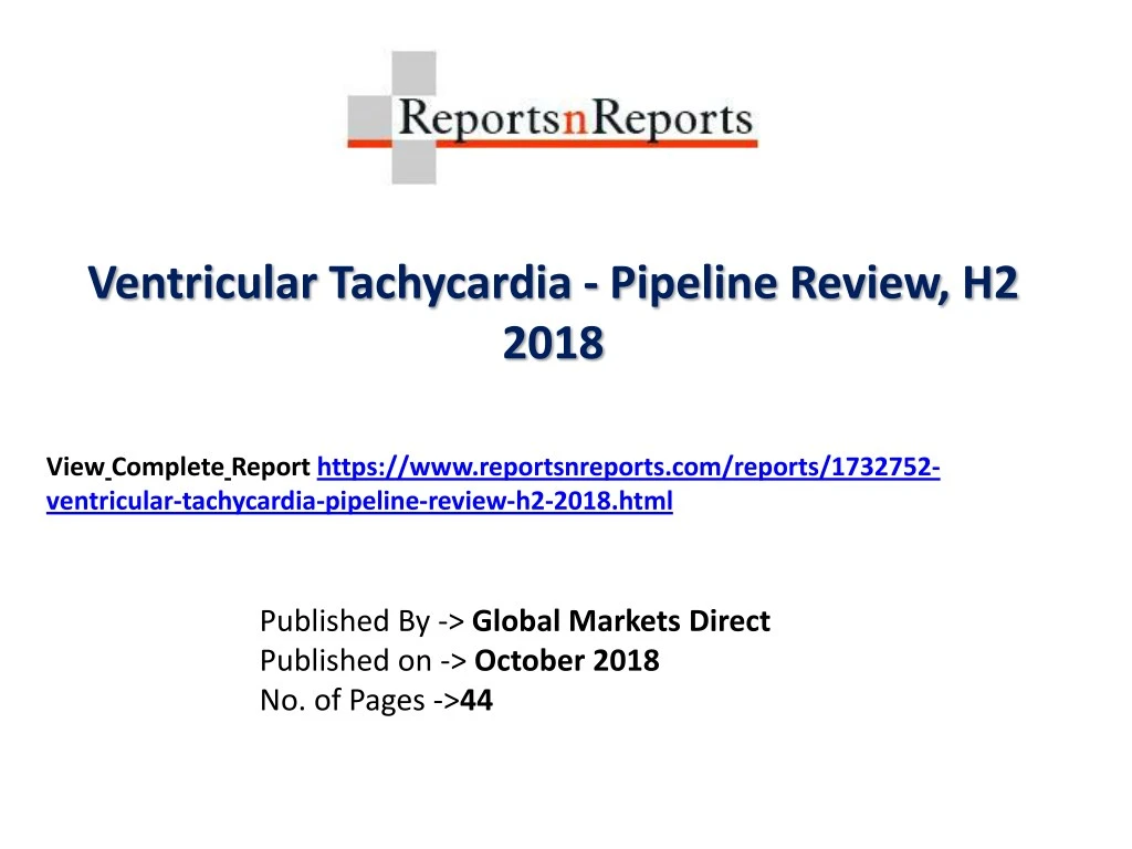 ventricular tachycardia pipeline review h2 2018