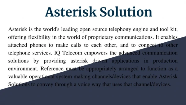 Best Asterisk Solution Services