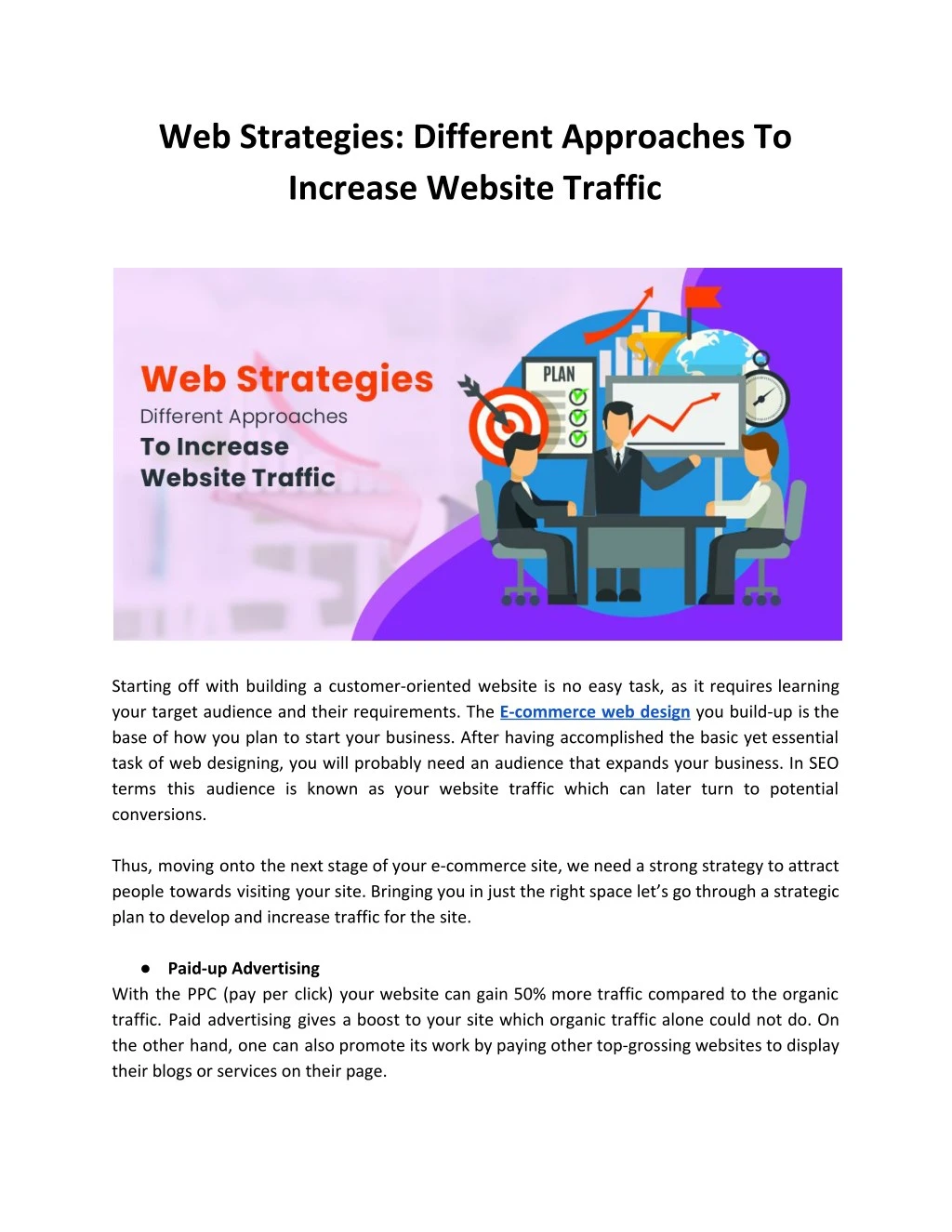 web strategies different approaches to increase