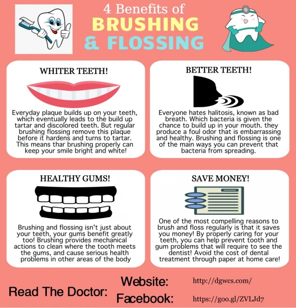 Benefits of brushing and flossing