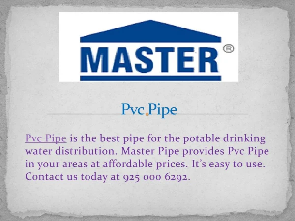 Pvc Pipe