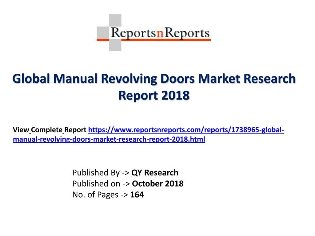 global manual revolving doors market research