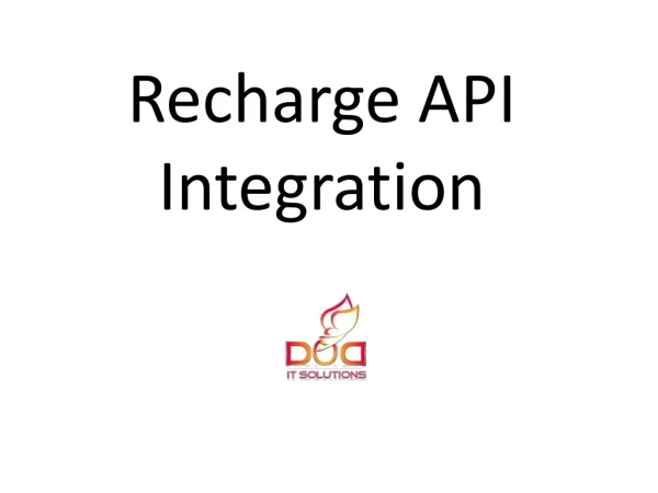 Recahrge API Integration