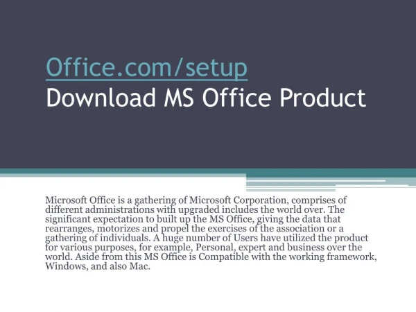 office com setup download ms office product