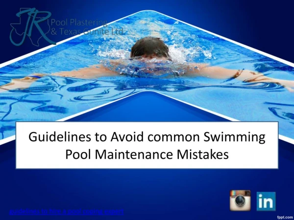 Guidelines to Avoid common Swimming Pool Maintenance Mistakes