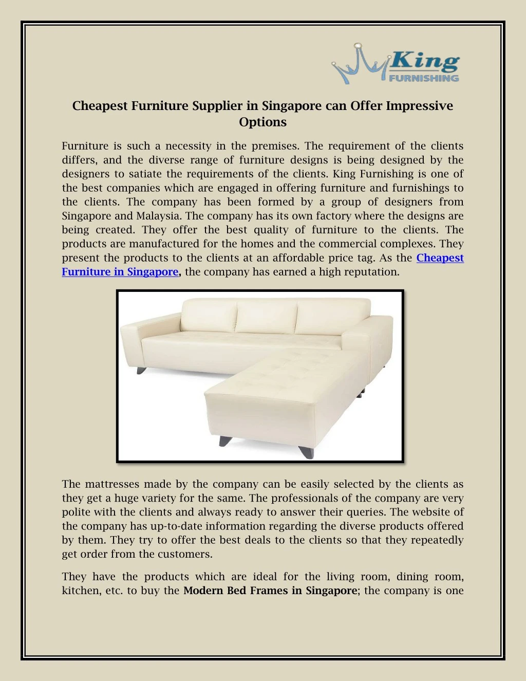 cheapest furniture supplier in singapore