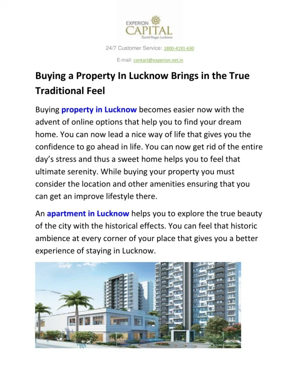 Buying a Property In Lucknow Brings in the True Traditional Feel