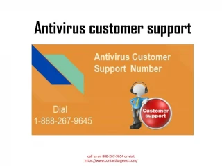 Antivirus customer support number | Antivirus support - slide 1