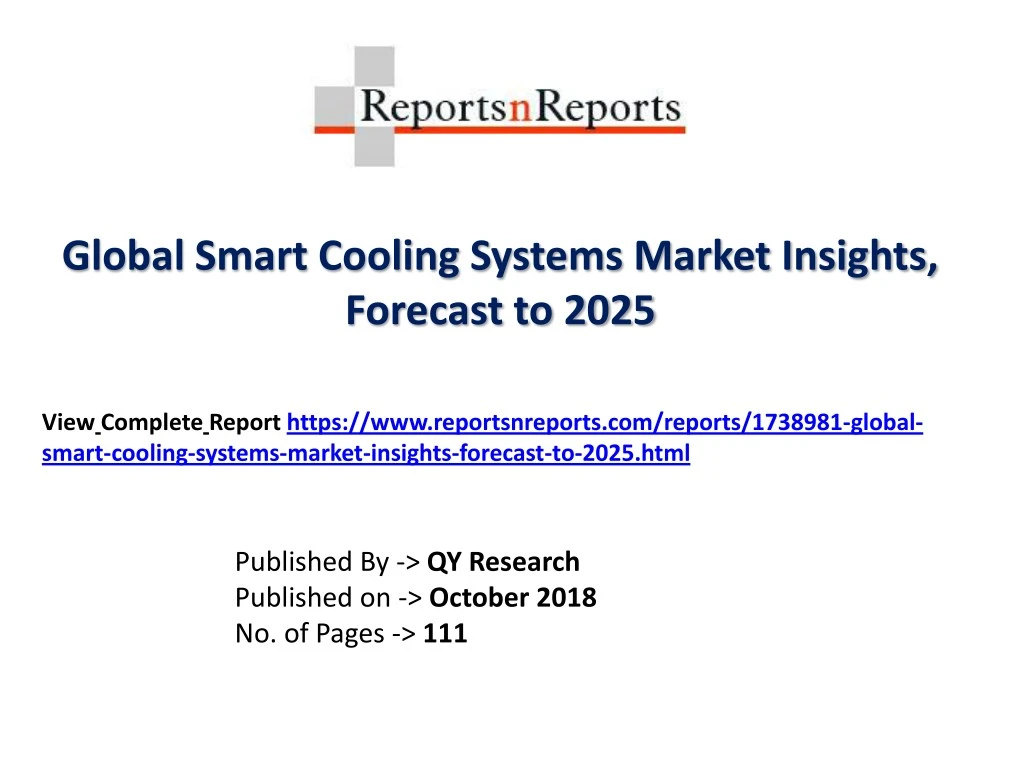 global smart cooling systems market insights