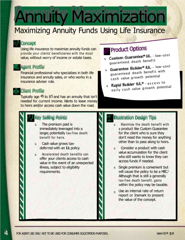 Annuity Maximization - Maximizing Annuity Funds Using Life Insurance