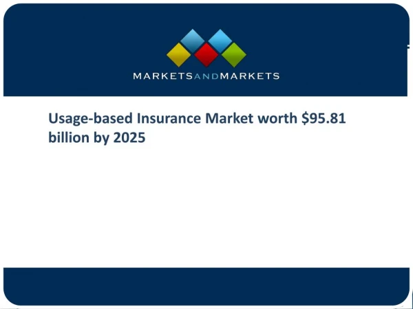 Usage-based Insurance Market worth $95.81 billion by 2025