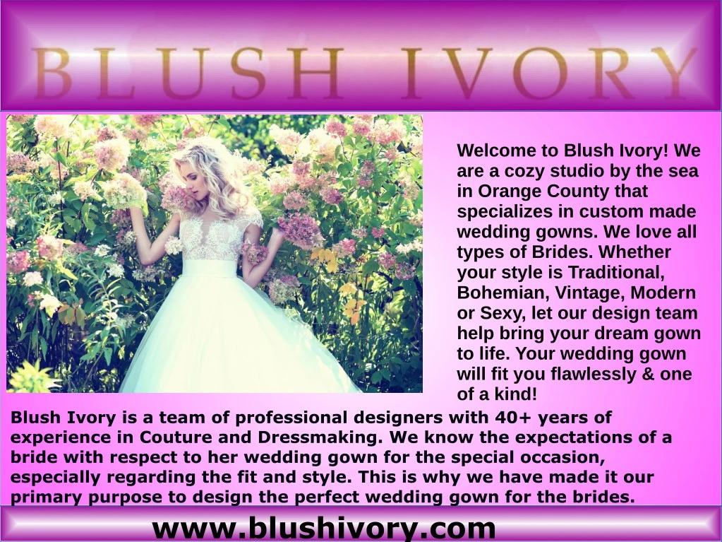 welcome to blush ivory we are a cozy studio