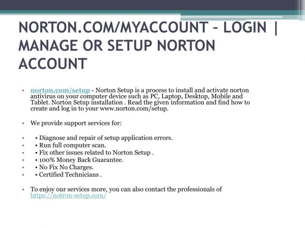 norton com myaccount login manage or setup norton account