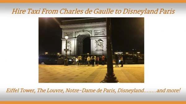 Taxi from charles de gaulle to disneyland paris