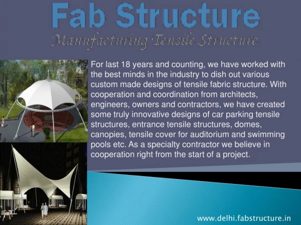 Tensile Structure in Delhi | Tensile Fabric Structure Manufacturer
