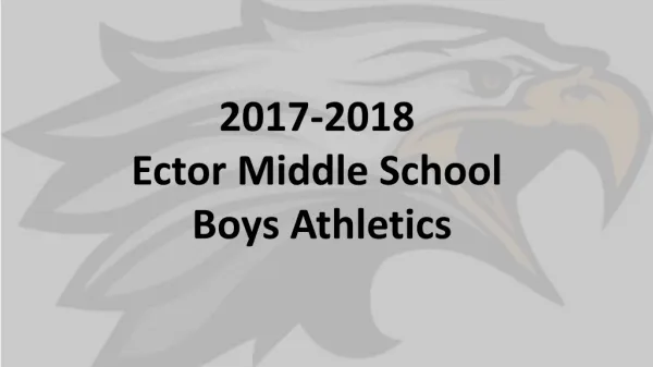 2017-2018 Ector Middle School Boys Athletics