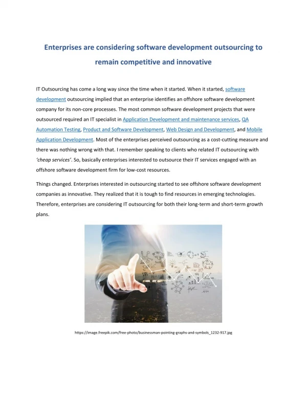 enterprises are considering software development