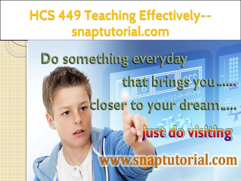 hcs 449 teaching effectively snaptutorial com