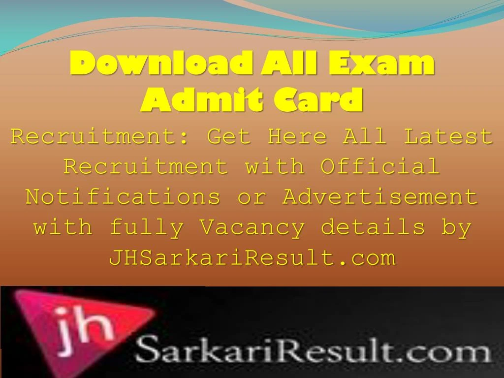 download all exam admit card