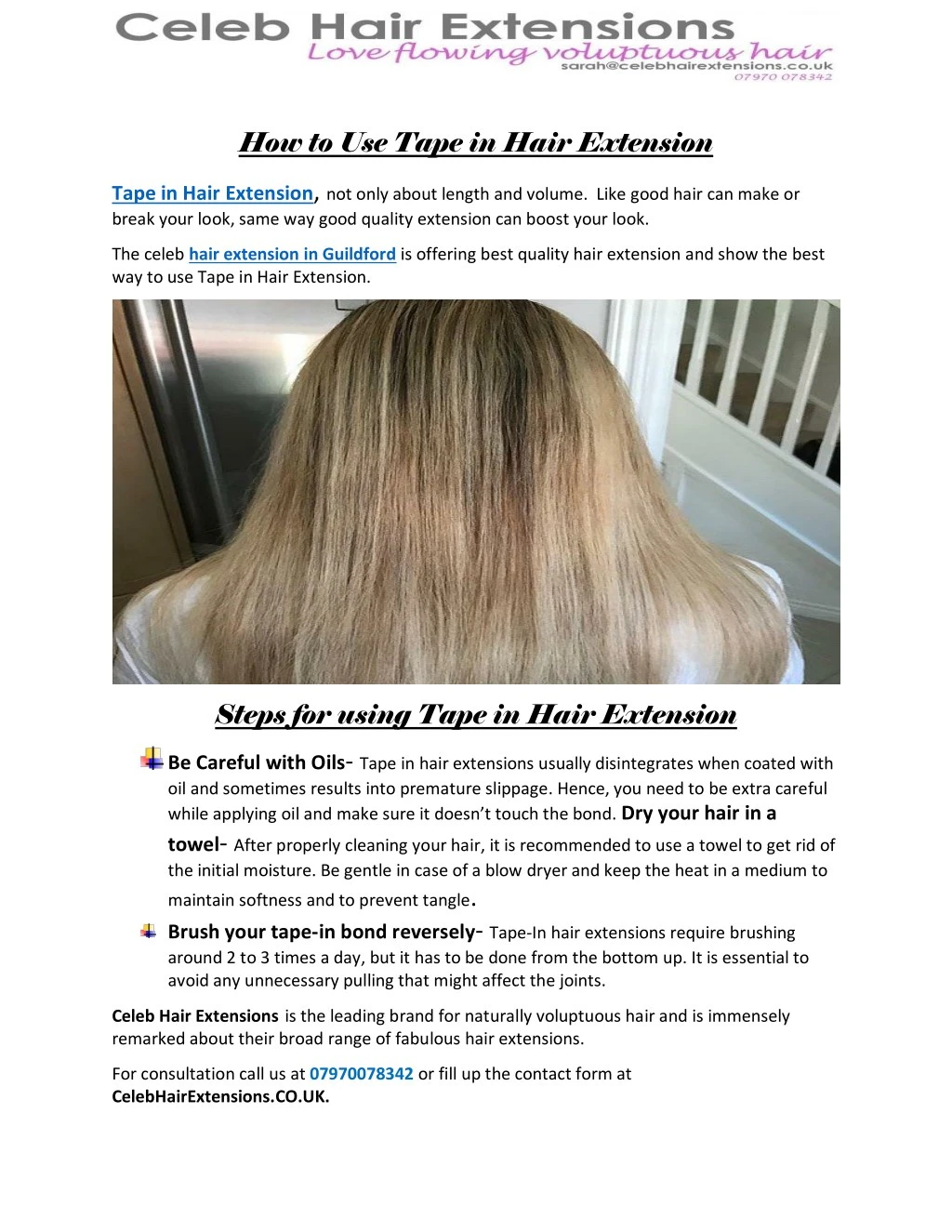 how to use tape in hair extension