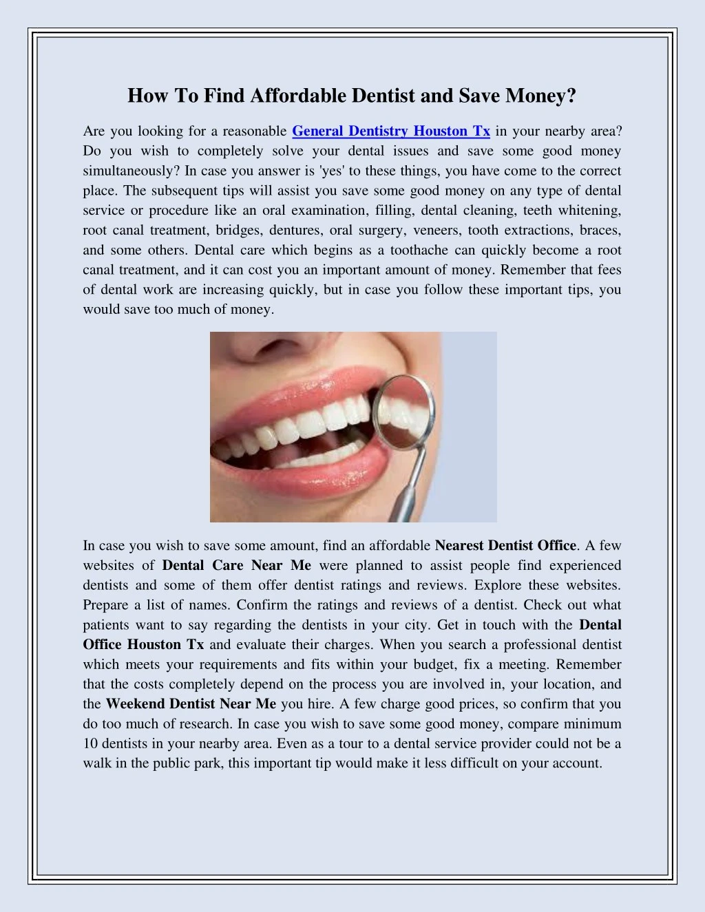 how to find affordable dentist and save money