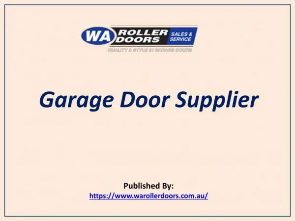 Garage Door Supplier