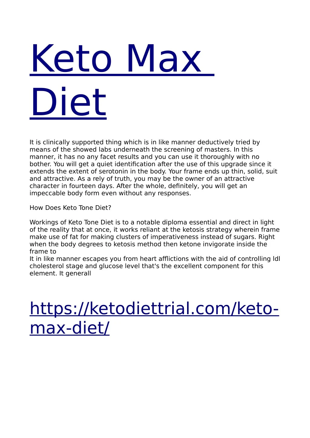 keto max diet