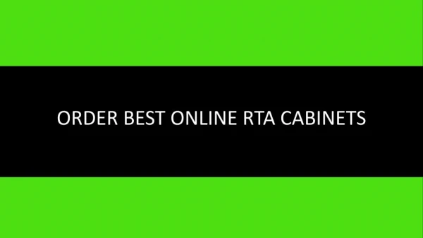 Order Best Online RTA Cabinets