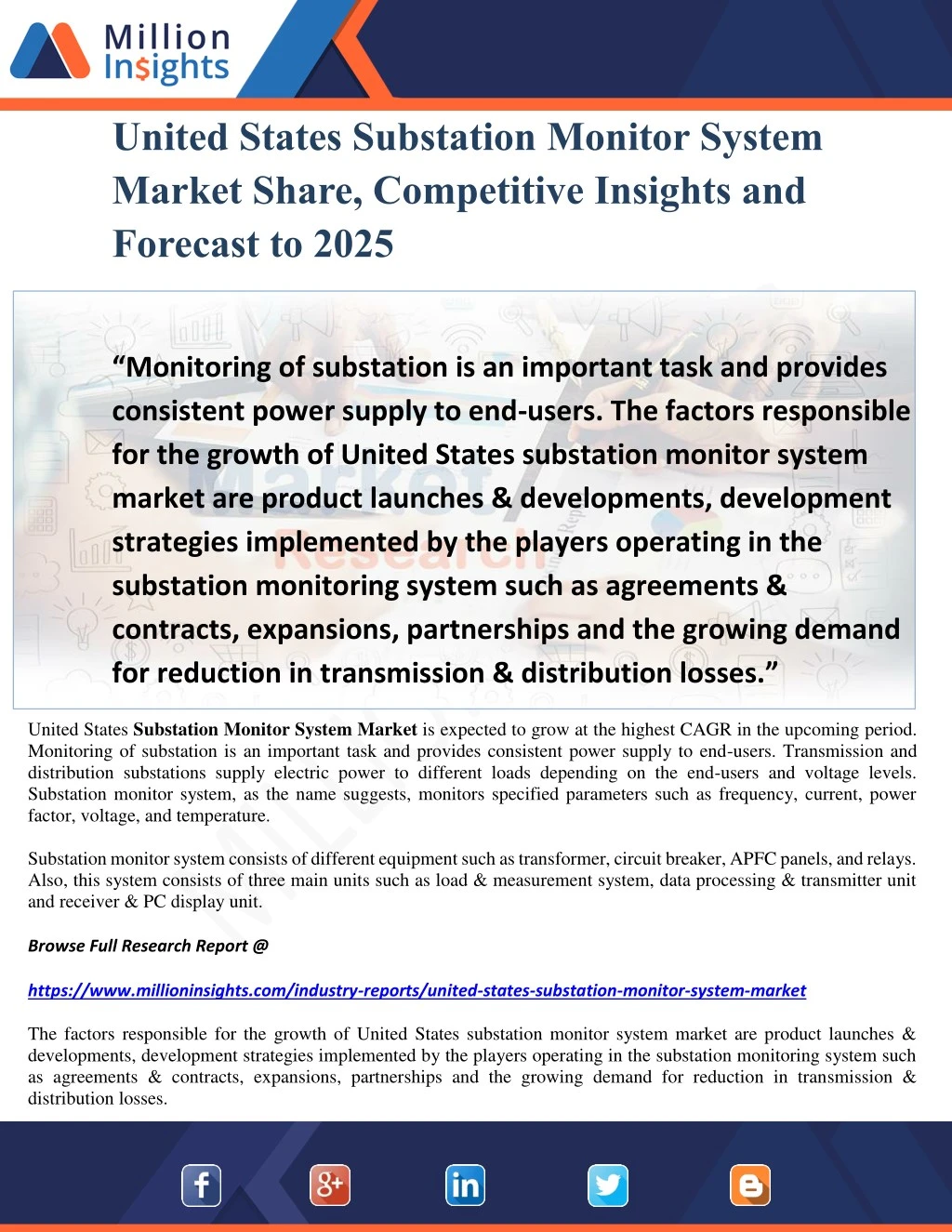 united states substation monitor system market