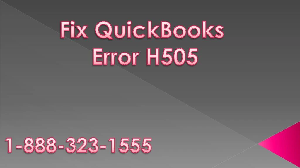 fix quickbooks error h505