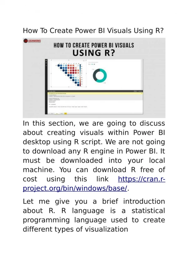 How To Create Power BI Visuals Using R?