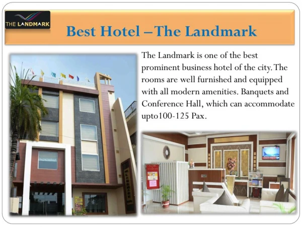 Best Hotel in Varanasi - The Landmark Hotel