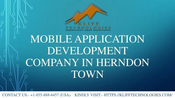 Mobile application development company in Herndon Town.