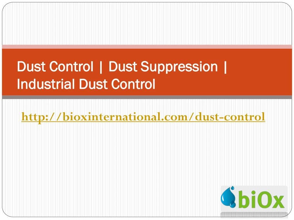 dust control dust suppression industrial dust