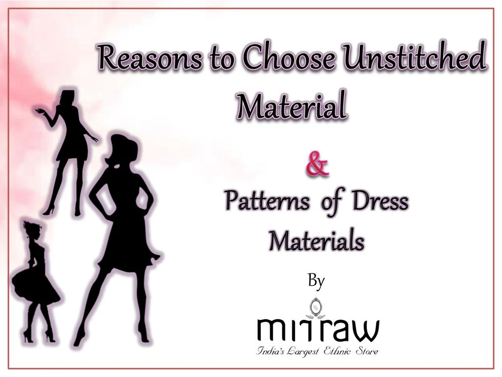 patterns of dress materials