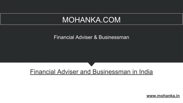 Financial Adviser and Businessman in India