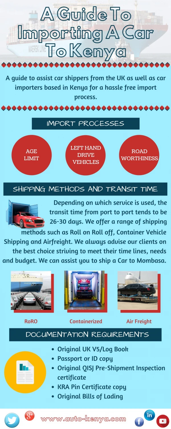 Car Shipping To Mombasa | Ship, Import & Export Cars to Kenya