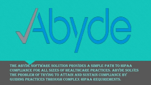 the abyde software solution provides a simple