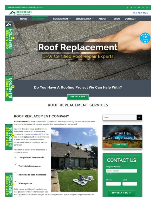 Plano TX Roof Repair Experts | Concord Roofing & Construction