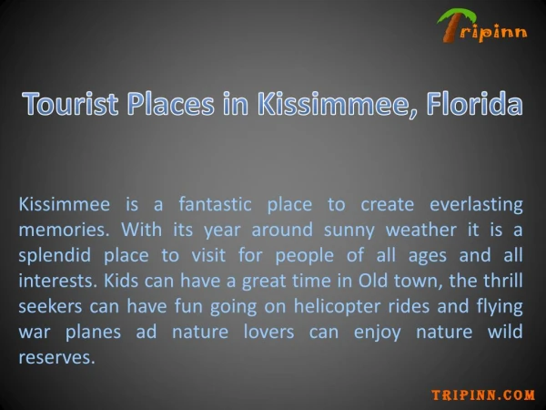 Tourist Places in Kissimmee, Florida | Tripinn.com