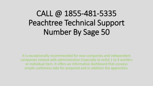 Sage 50 Technical Support Phone Number 1-855-481-5335