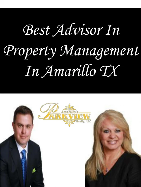 Best Advisor In Property Management In Amarillo TX