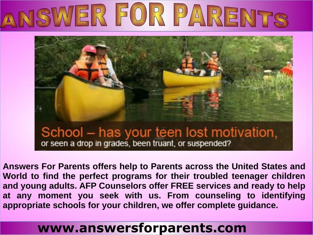 answers for parents offers help to parents across