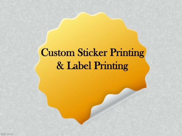 Sticker Printing & Label Printing Specialists