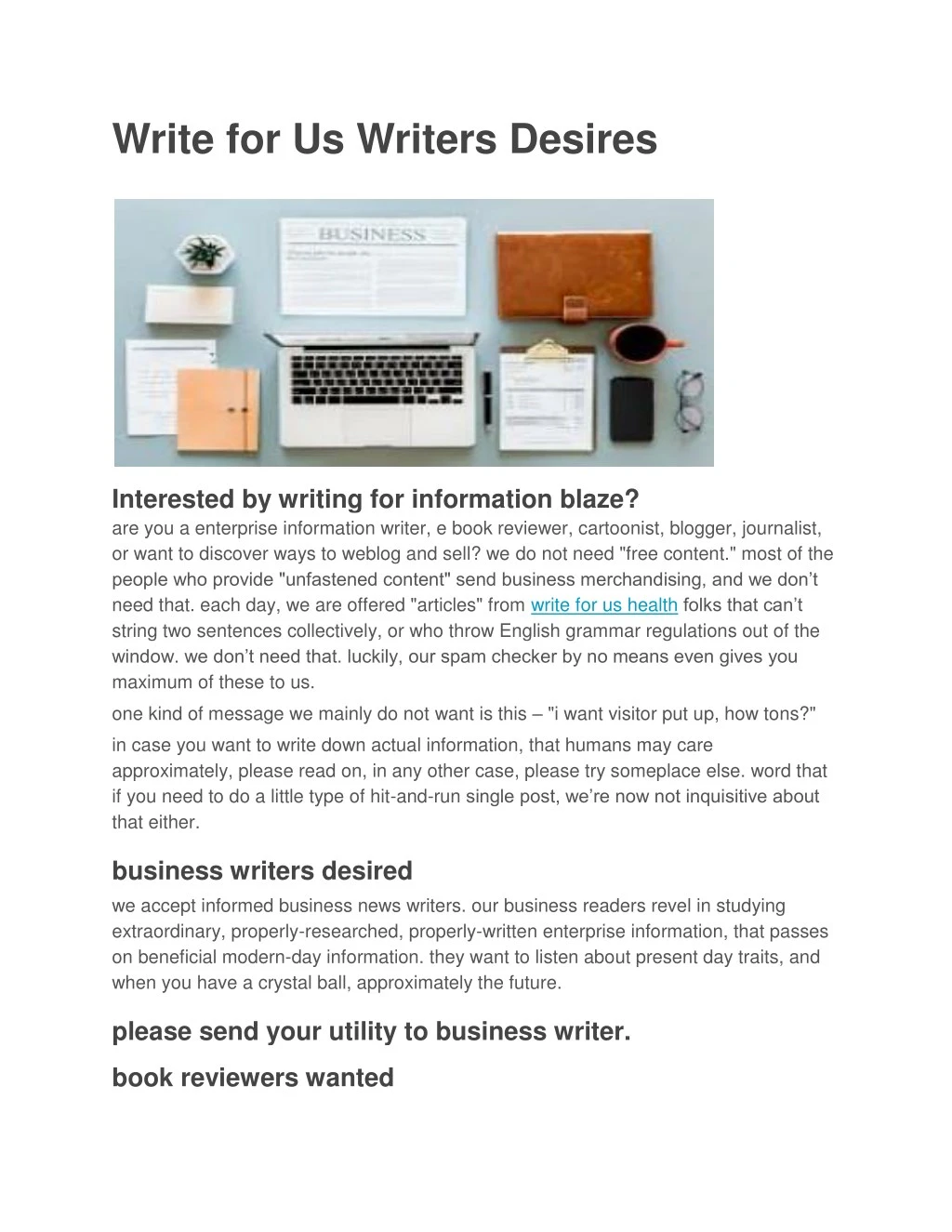 write for us writers desires