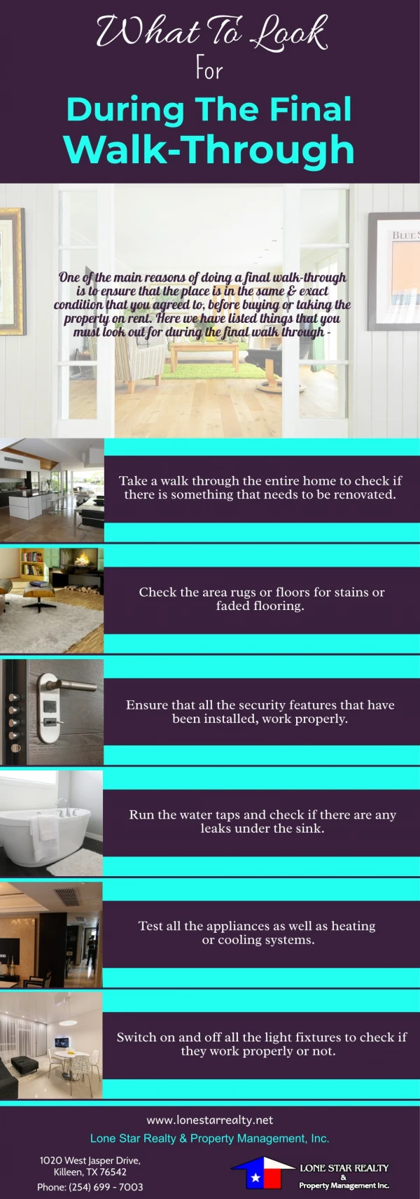 what to look during the final walk through