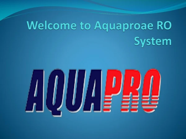 Aquapro commercial and residential water filtration system