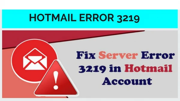 How to fix Hotmail error 3219